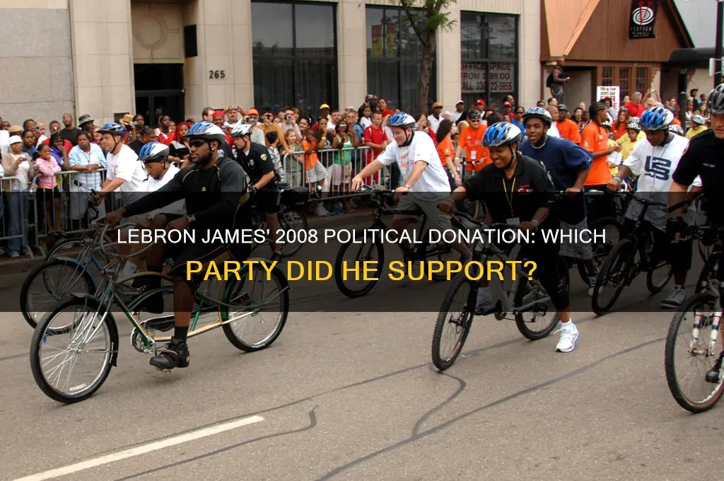 what political party did lebron james donate to 2008