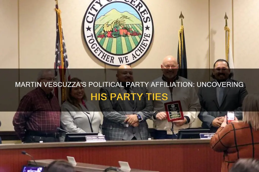 what political party did martin vescuzza belong to