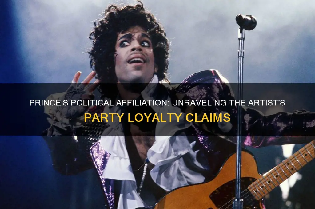 what political party did prince claim to belong to