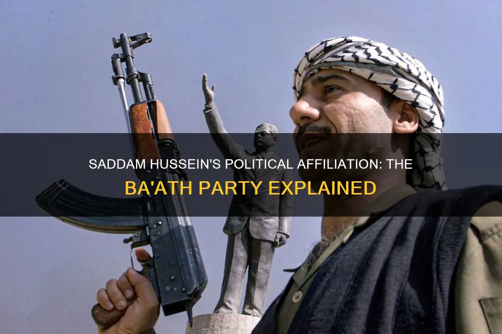 what political party did saddam husien belong to