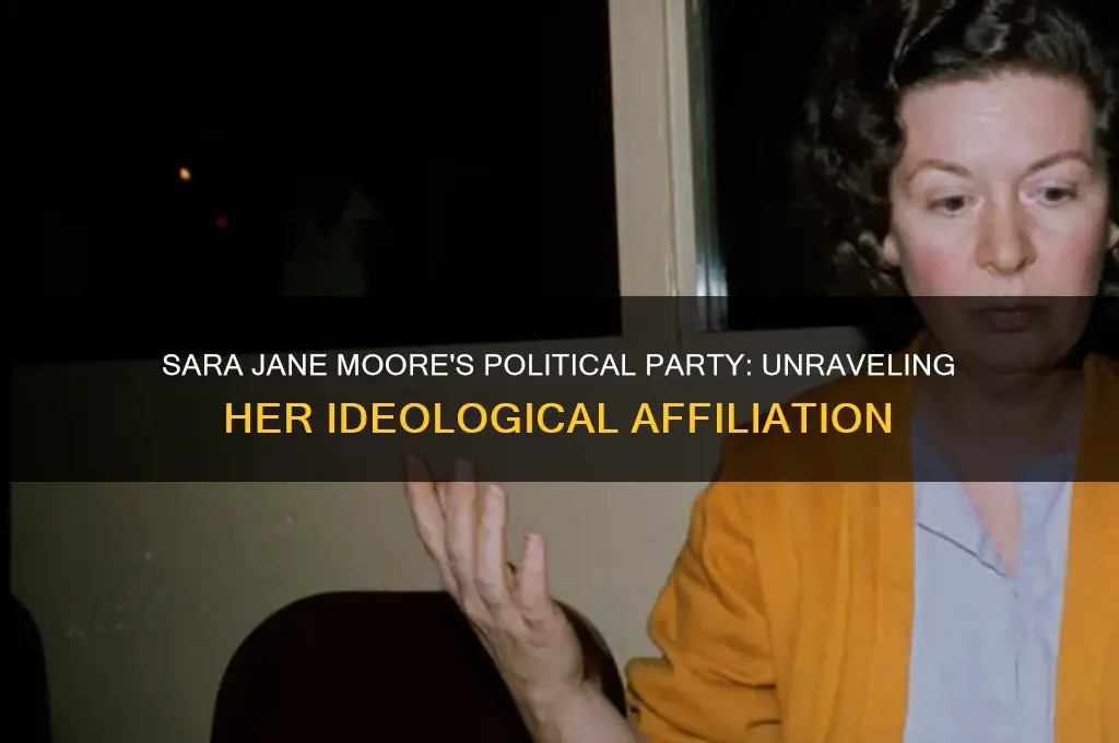 what political party did sara jane moore belong to