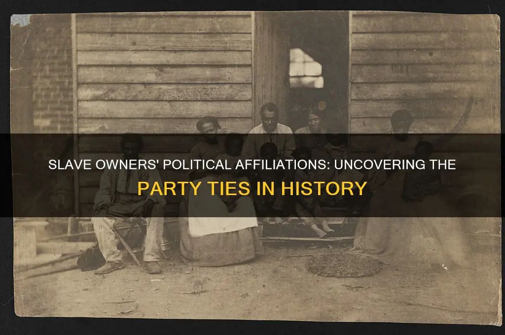 what political party did slave owners belong to