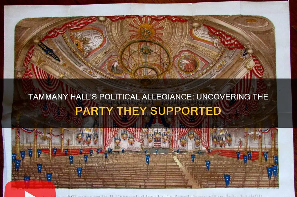 what political party did tammany hall support