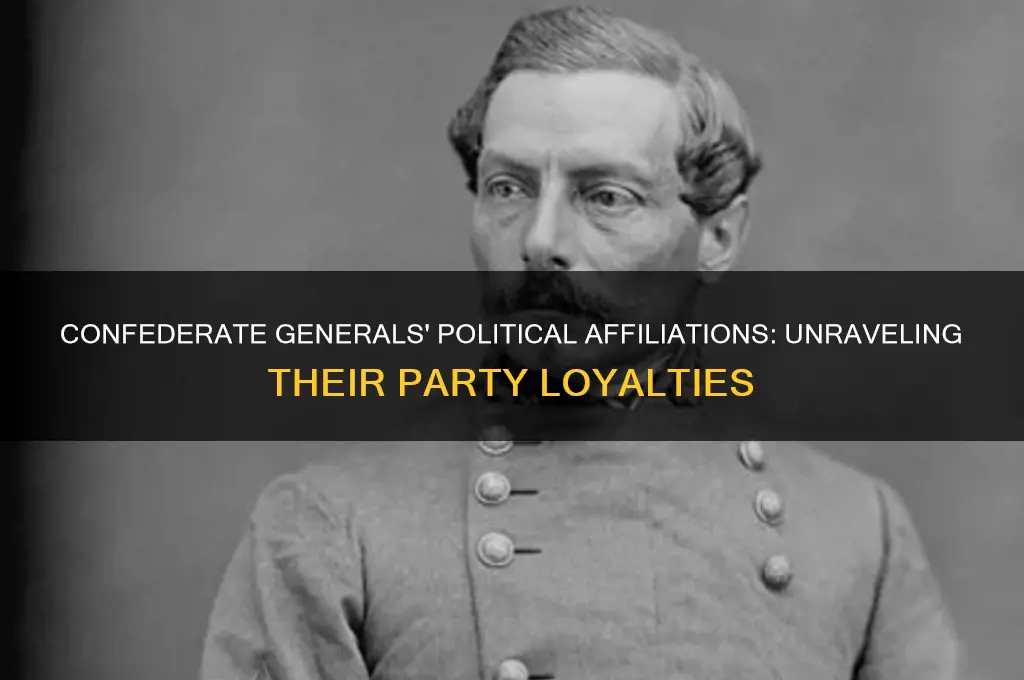what political party did the confederate generals belong to