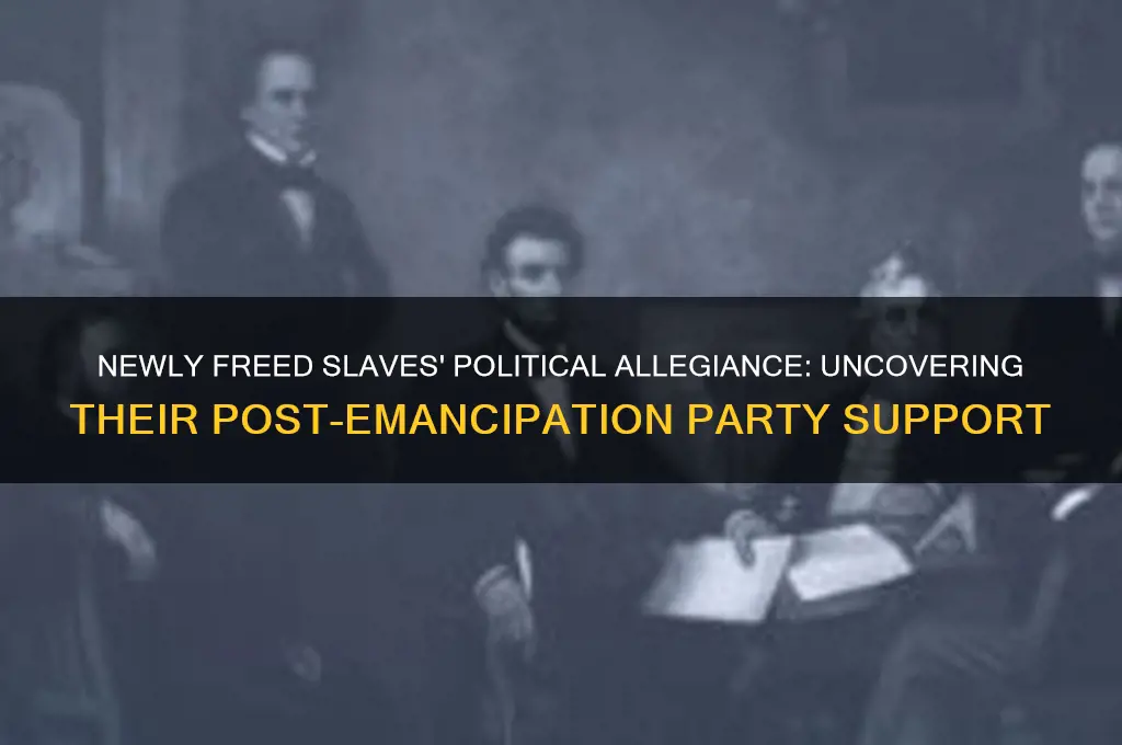 what political party did the newly freed slaves support