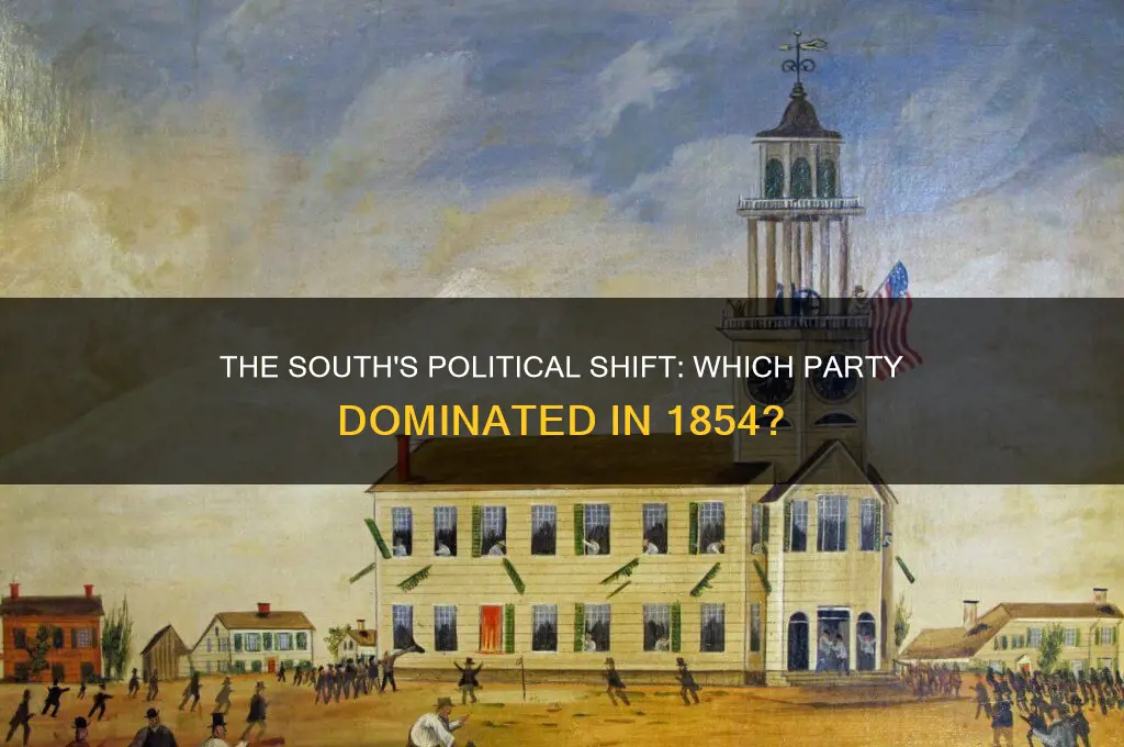 what political party did the south prefer in 1854