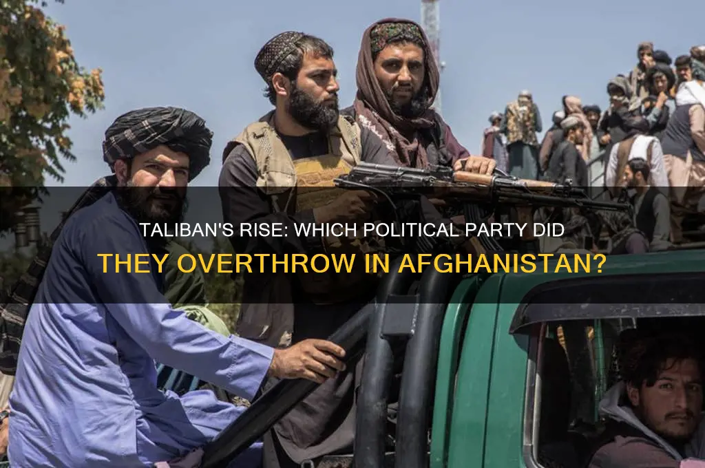 what political party did the taliban take over