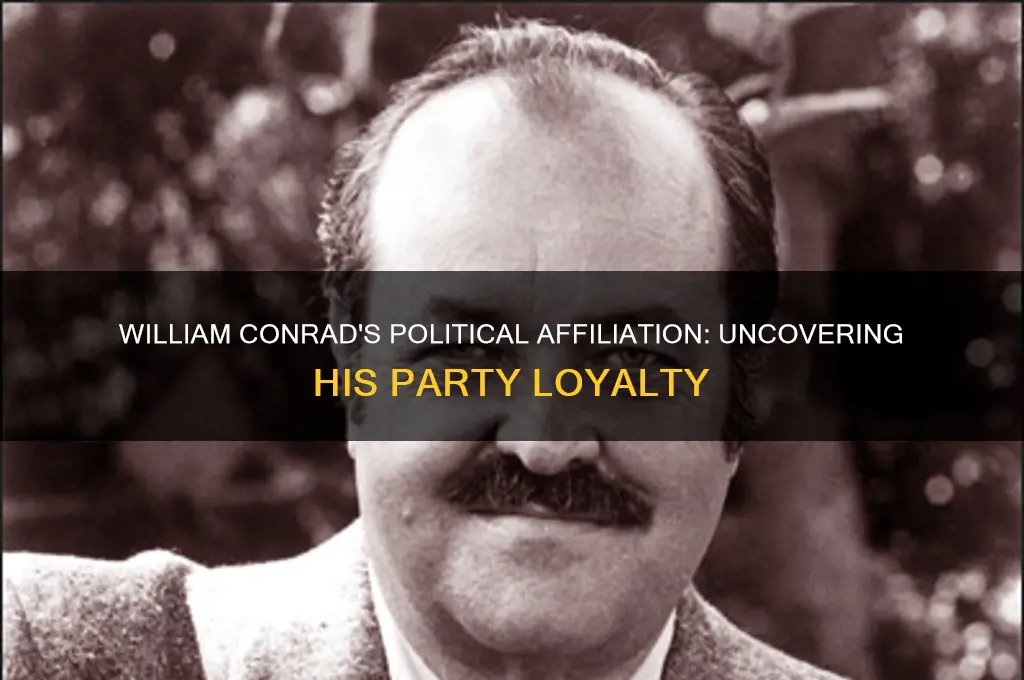what political party did william conrad belong to