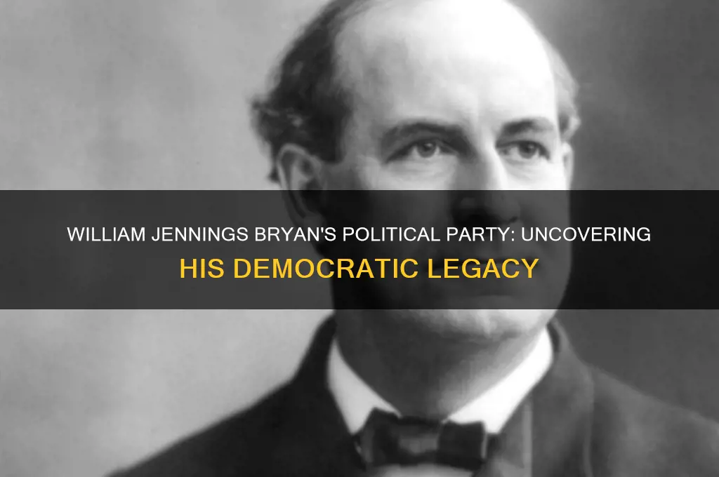 what political party did william jennings bryan represent