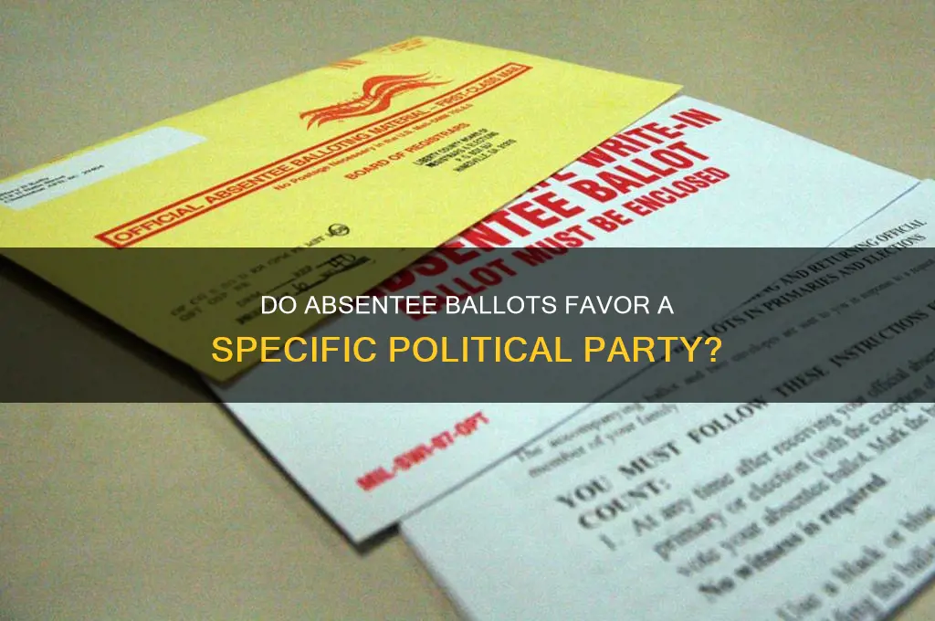 what political party do absentee ballots favor