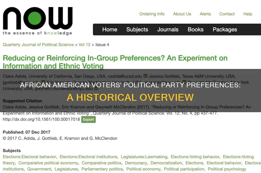 what political party do african american voters typically favor