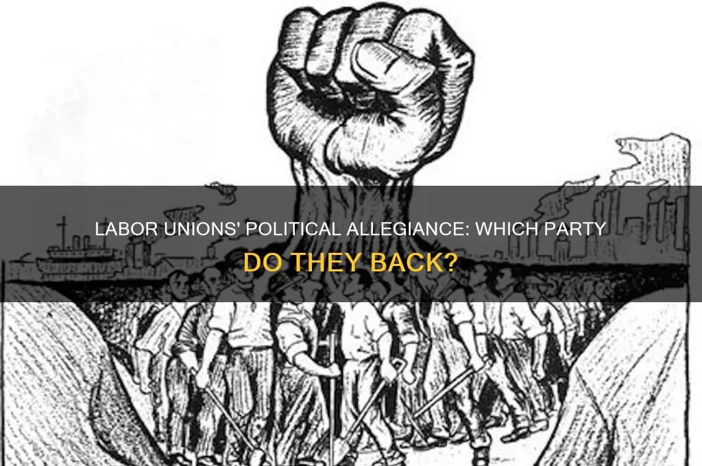 what political party do labor unions support