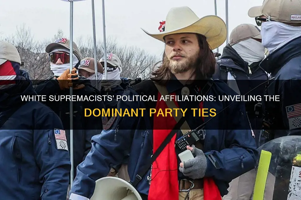 what political party do most white supremacist belong to
