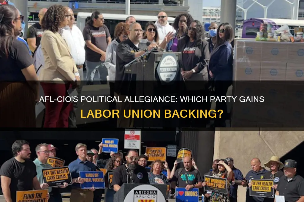 what political party does afl-cio support