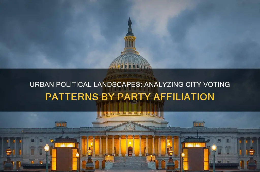 what political party does each city vote for