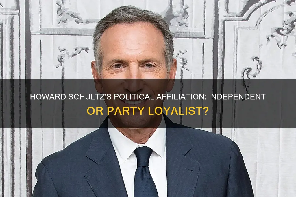 what political party does howard schultz belong to