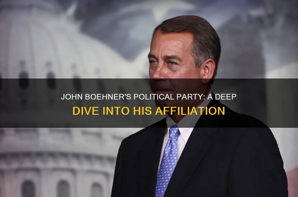 what political party does john boehner belong to and why