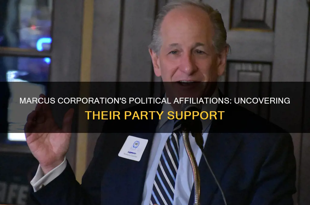 what political party does marcus corporation support