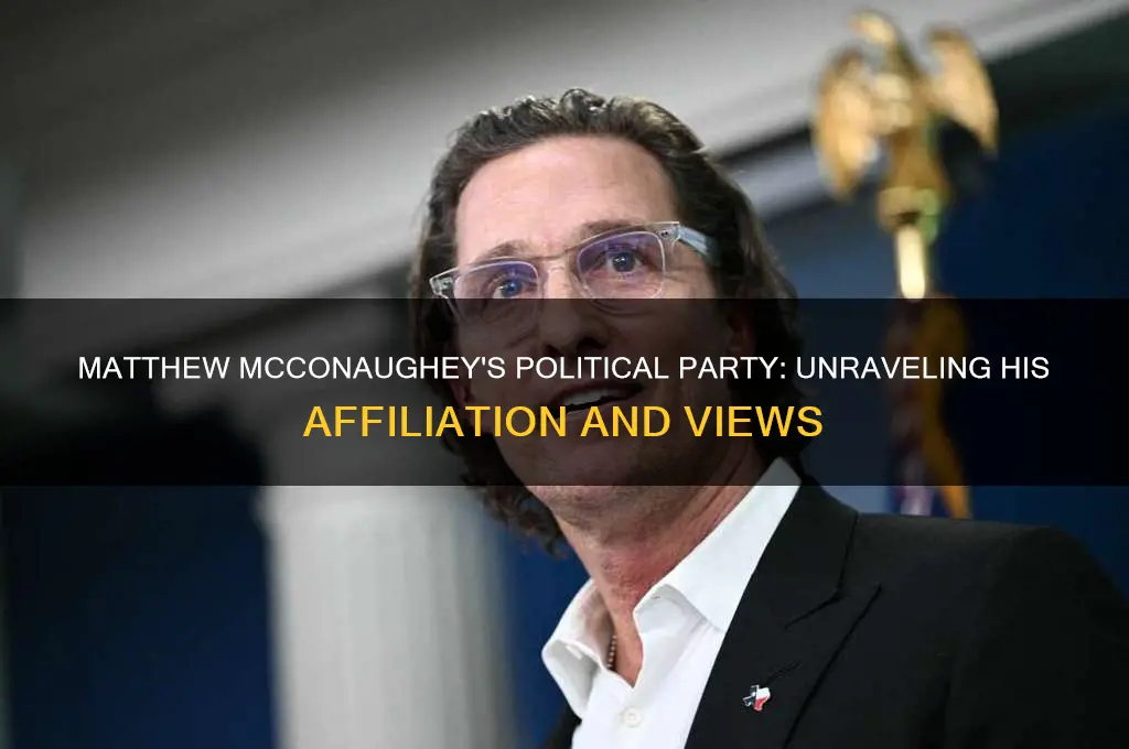 what political party does matthew mcconaughey