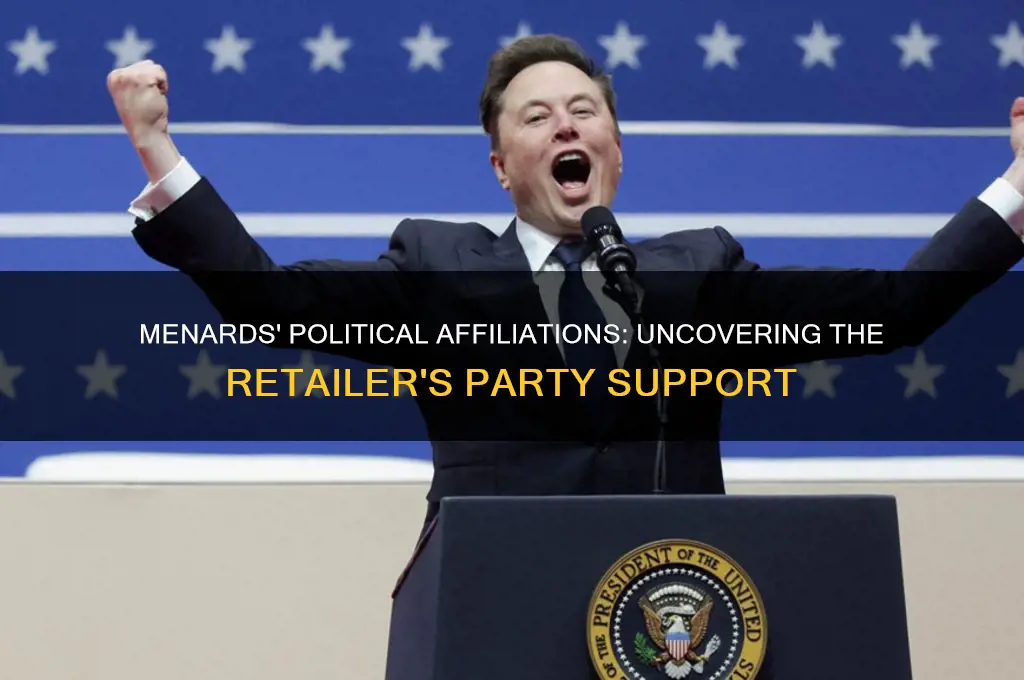 what political party does menards support