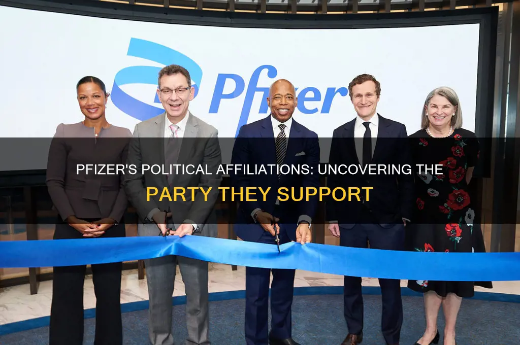 what political party does pfizer support