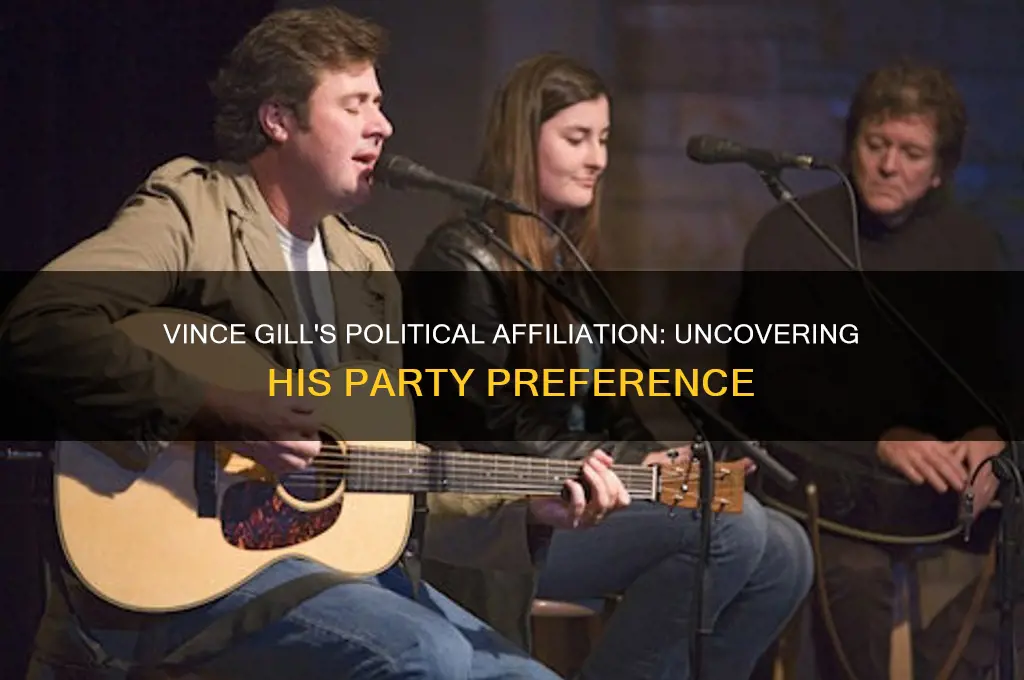 what political party does vince gill go for