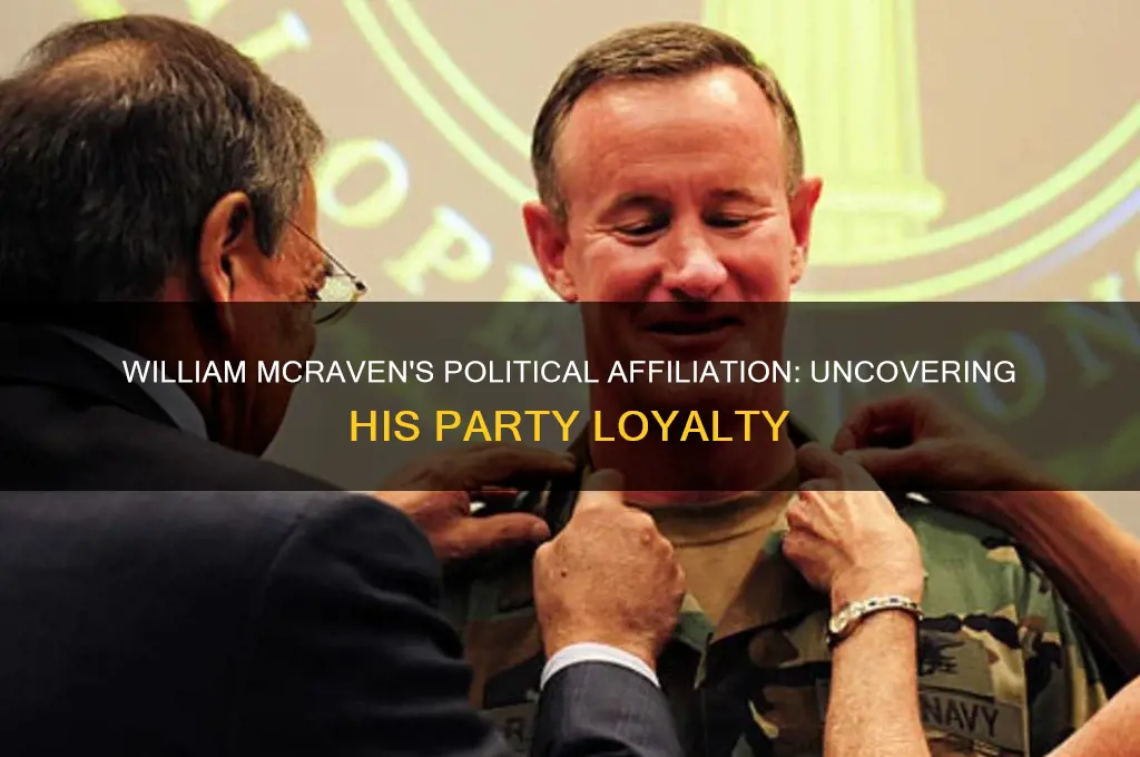 what political party does william mcraven belong to