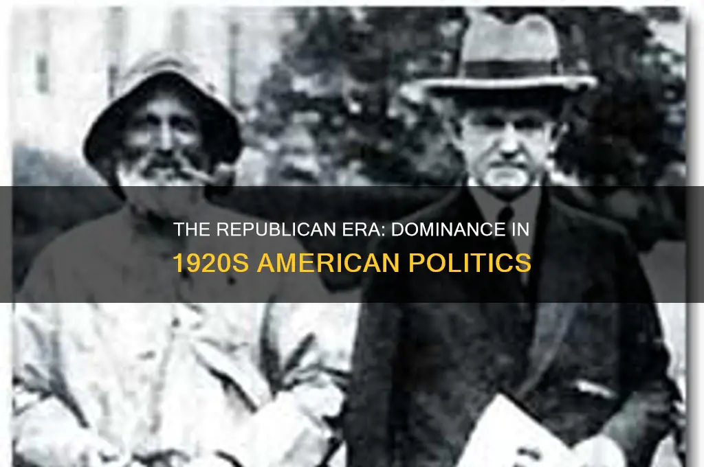 what political party dominated in the 1920s