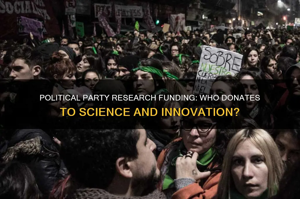 what political party donates to research