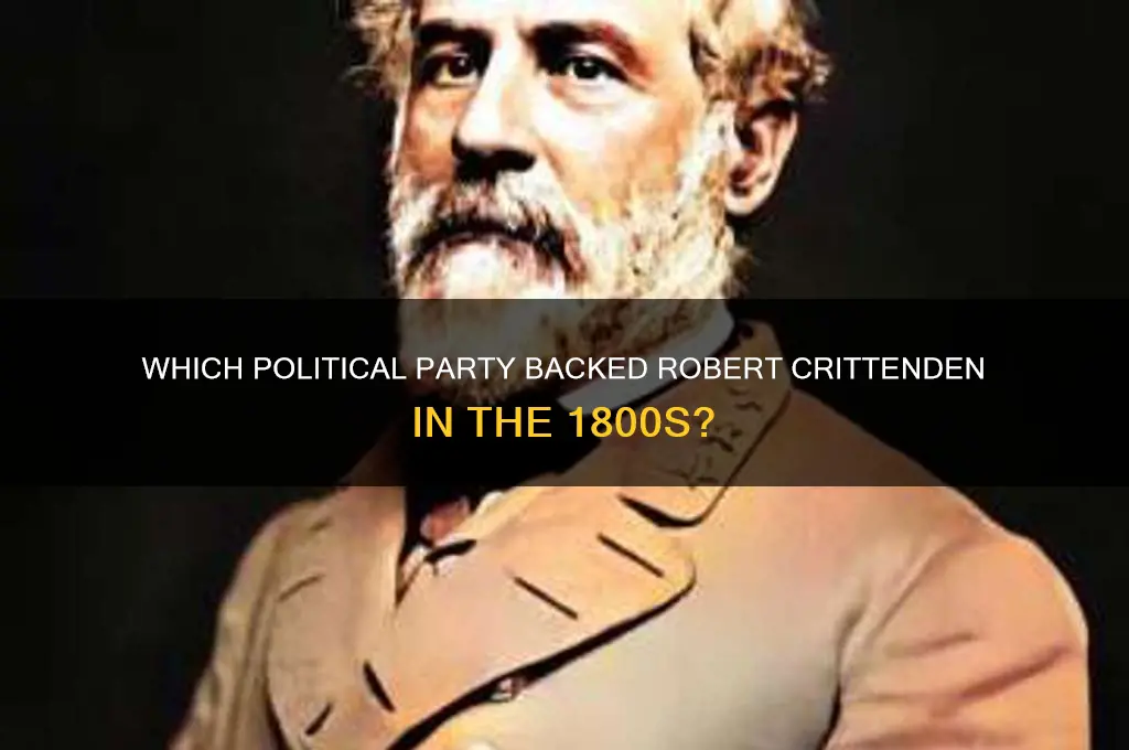 what political party during this time supported robert crittenden