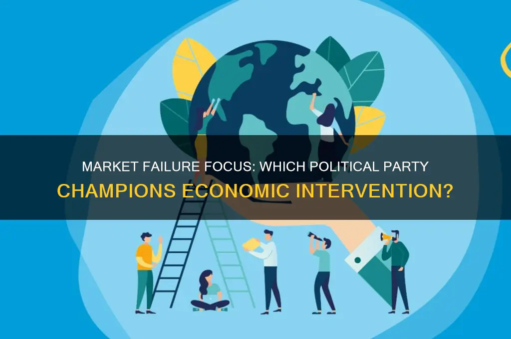 what political party emphasizes the role of market failure