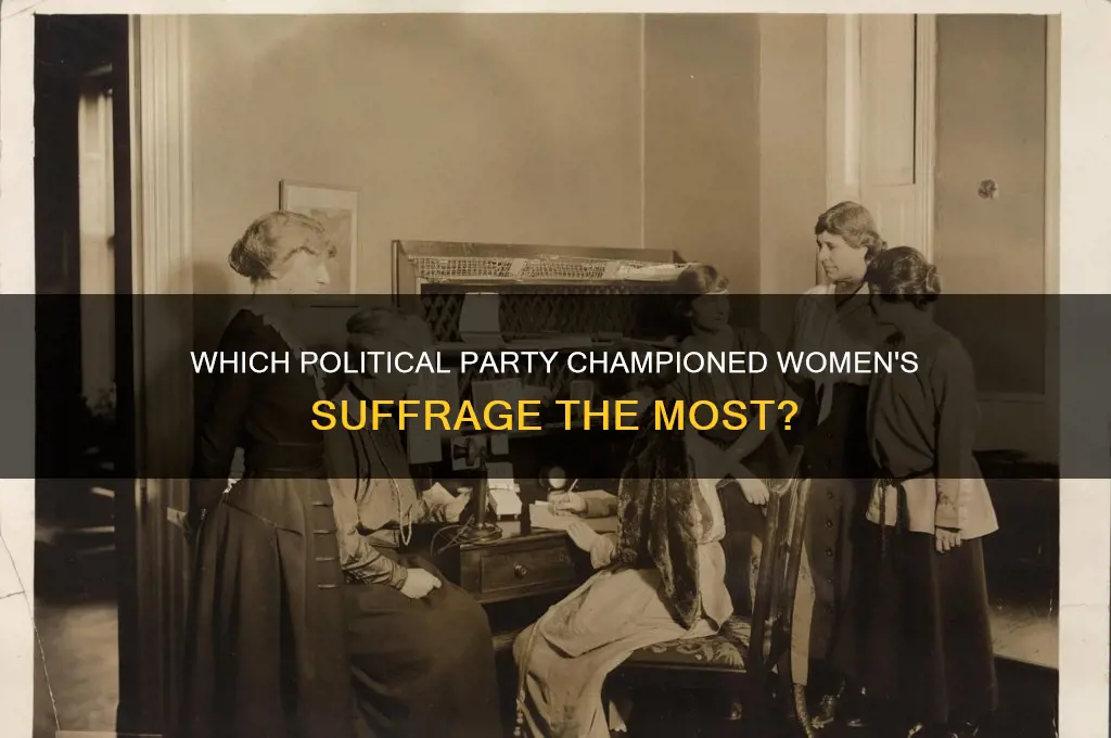 what political party fought harder for women
