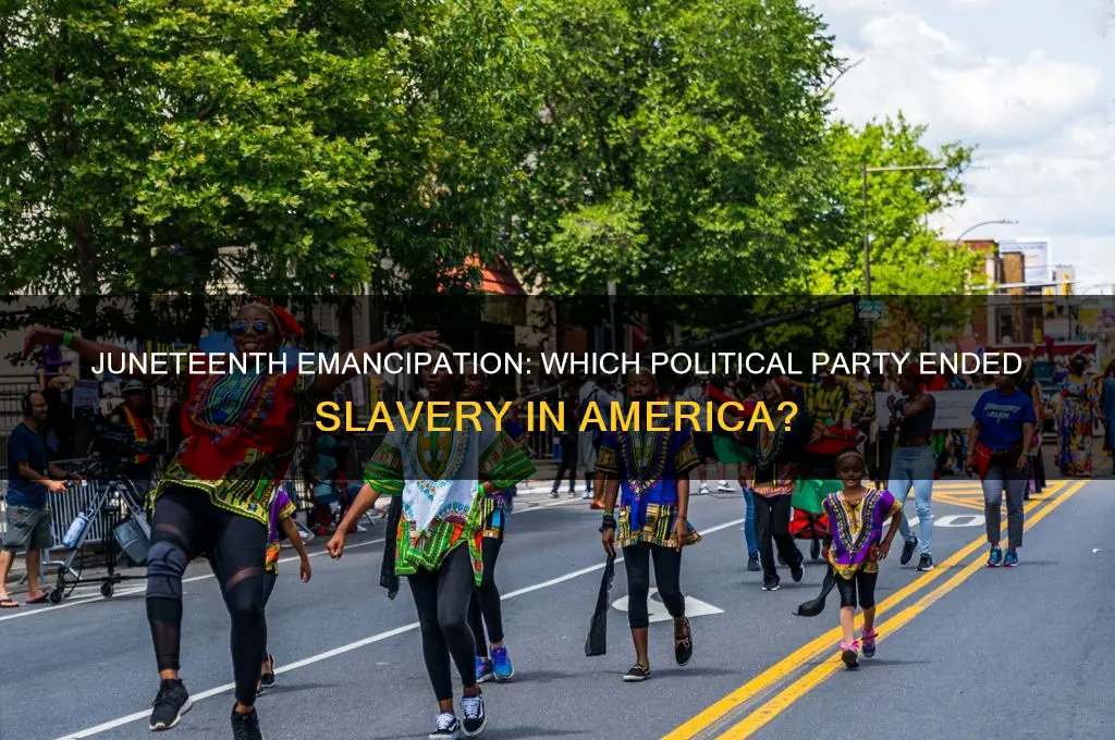 what political party freed the slaves on juneteenth