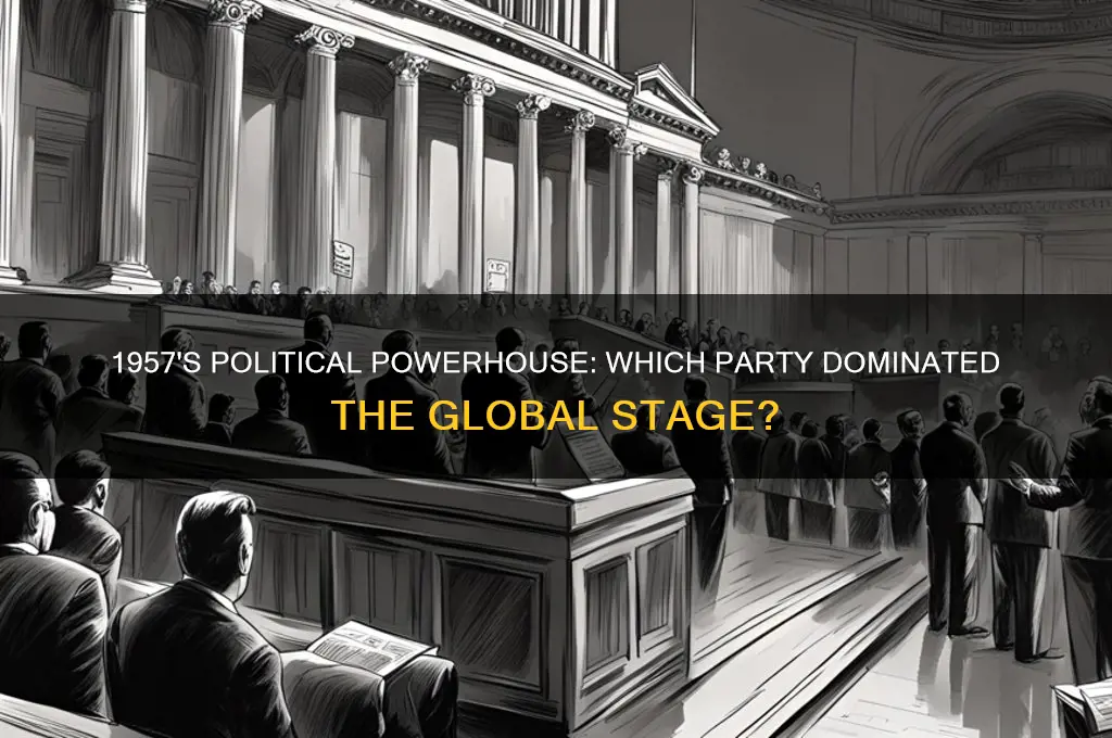 what political party had the most influence in 1957