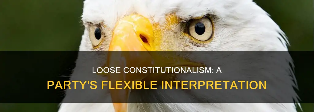 what political party has a loose interpretation of the constitution