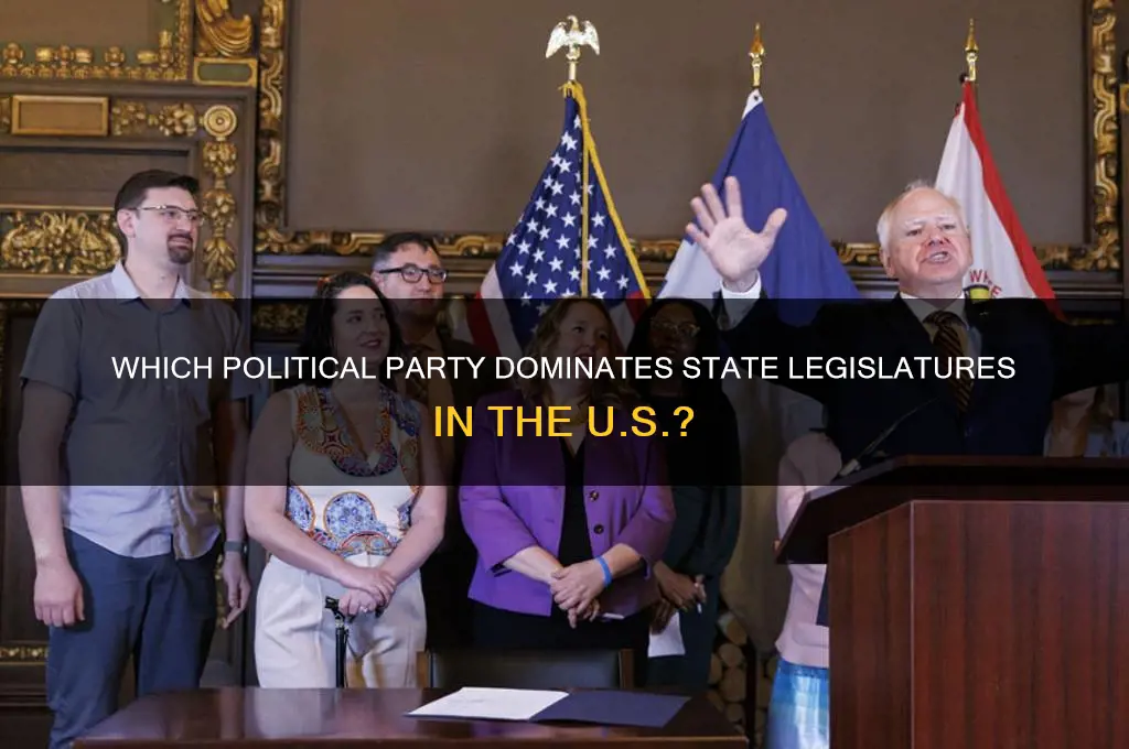 what political party has control of the state legislatures