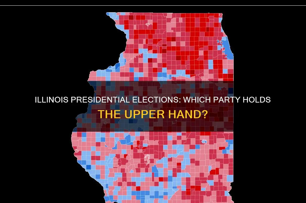 what political party has dominated recent presidential election in illinois