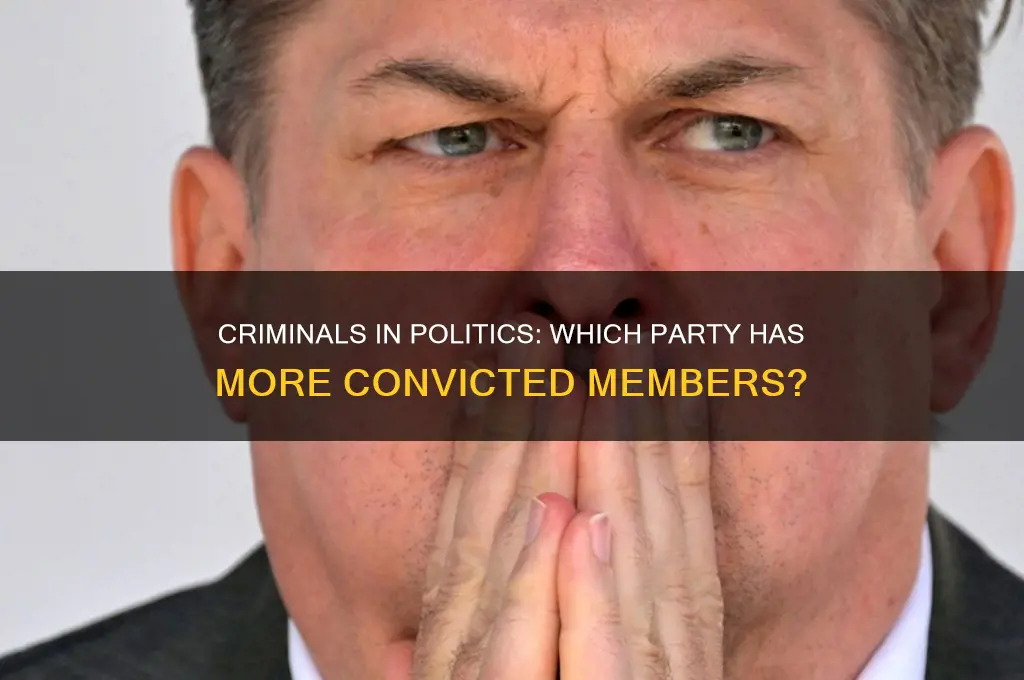 what political party has more criminals