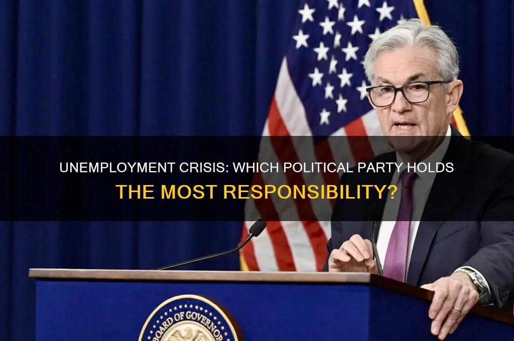 what political party has the most on unemployment