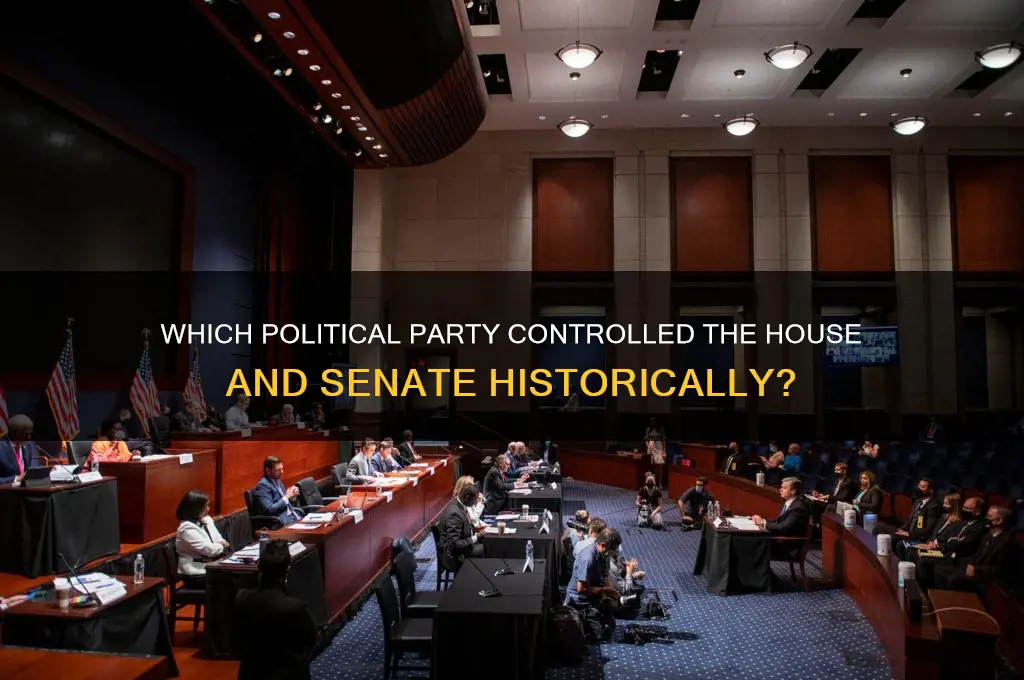 what political party held the house and senate
