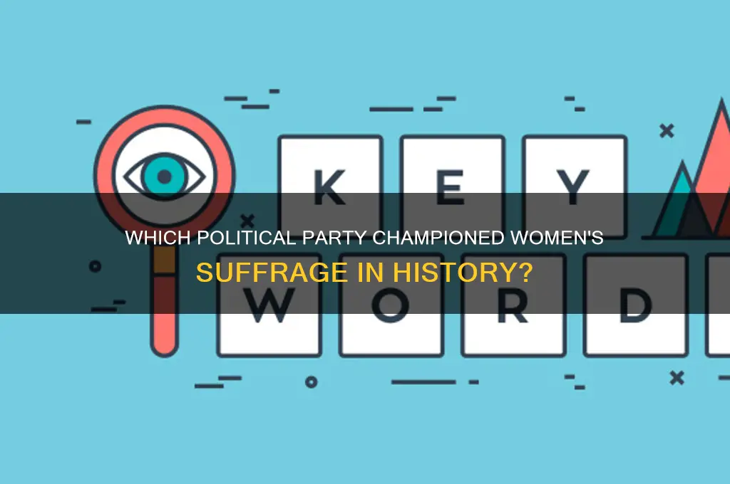 what political party included support for women
