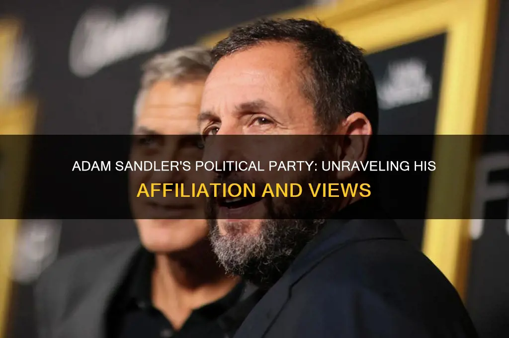 what political party is adam sandler