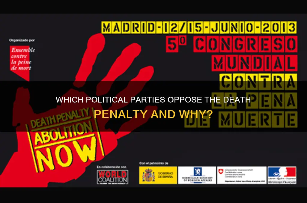 what political party is against the death penalty
