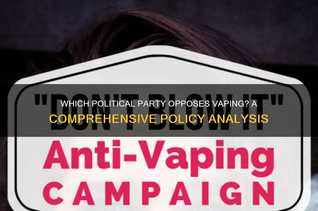 what political party is against vaping