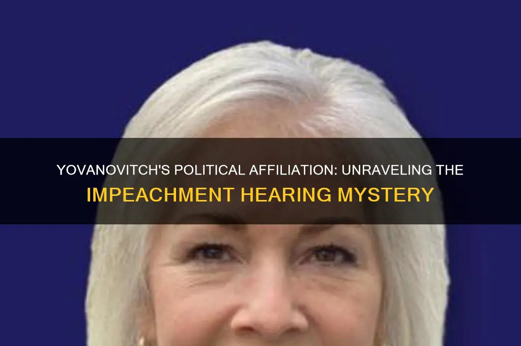 what political party is ambassador yovanovitch in impeachment hearing