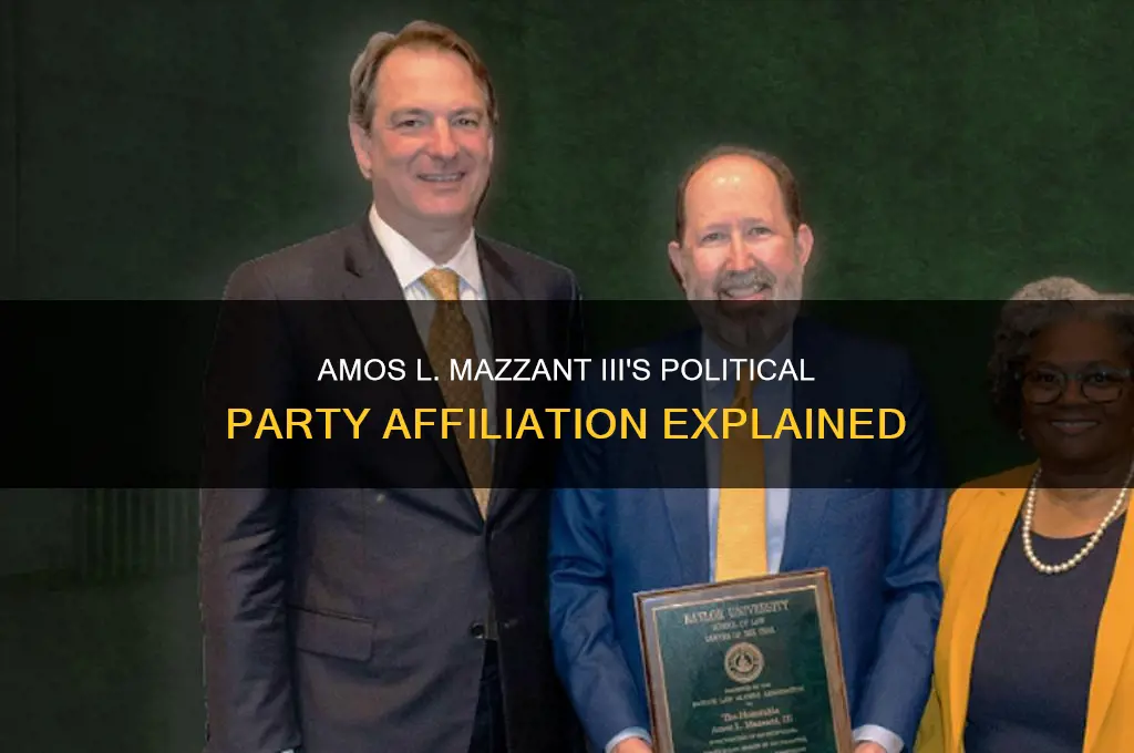 what political party is amos l mazzant iii