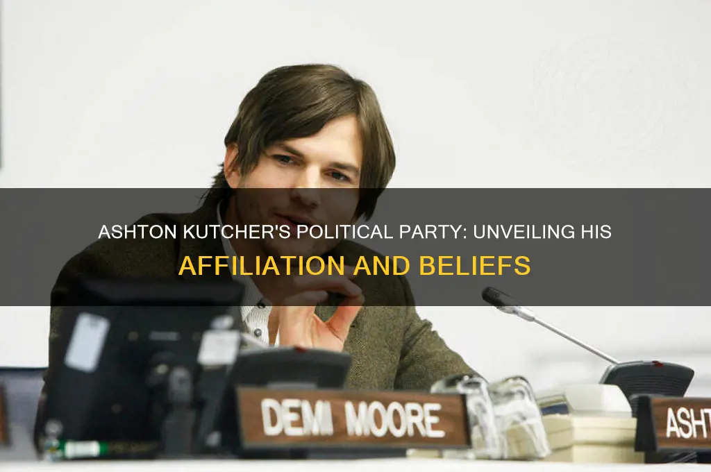 what political party is ashton kutcher