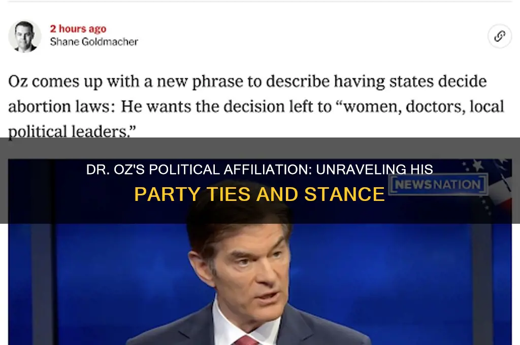 what political party is dr oz