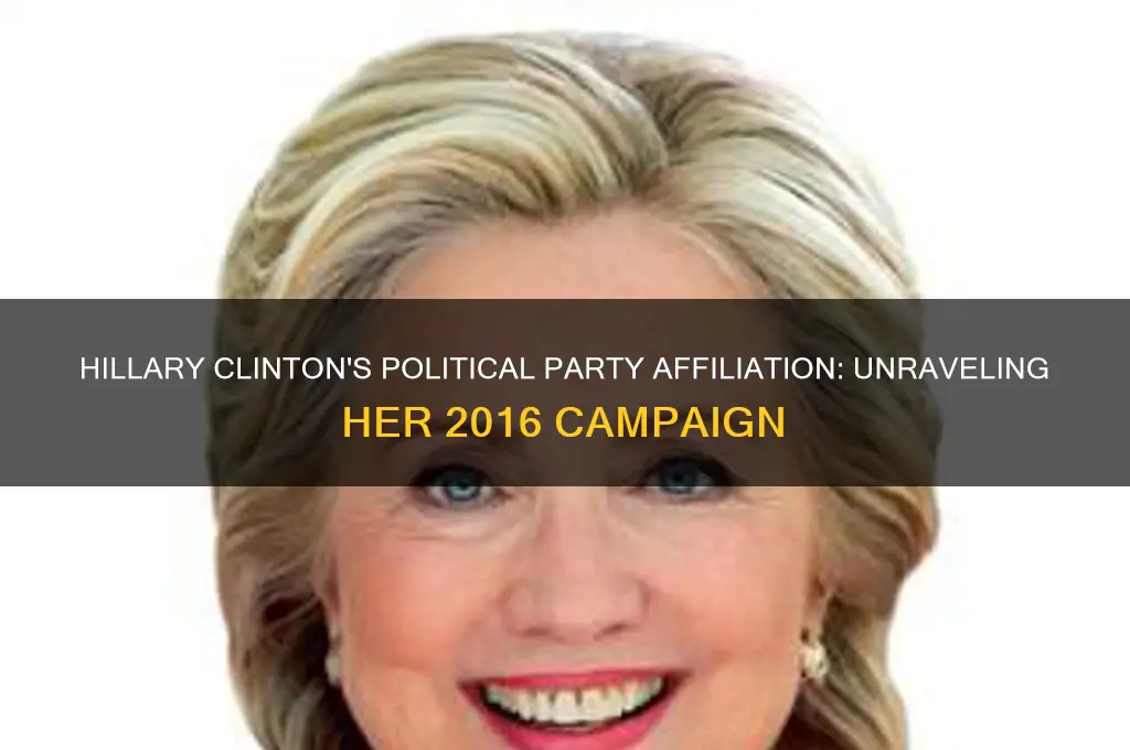 what political party is hillary clinton running for