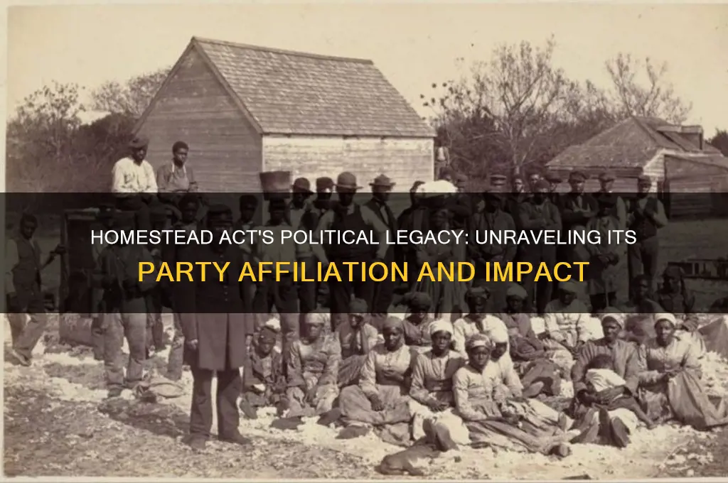 what political party is homestead act